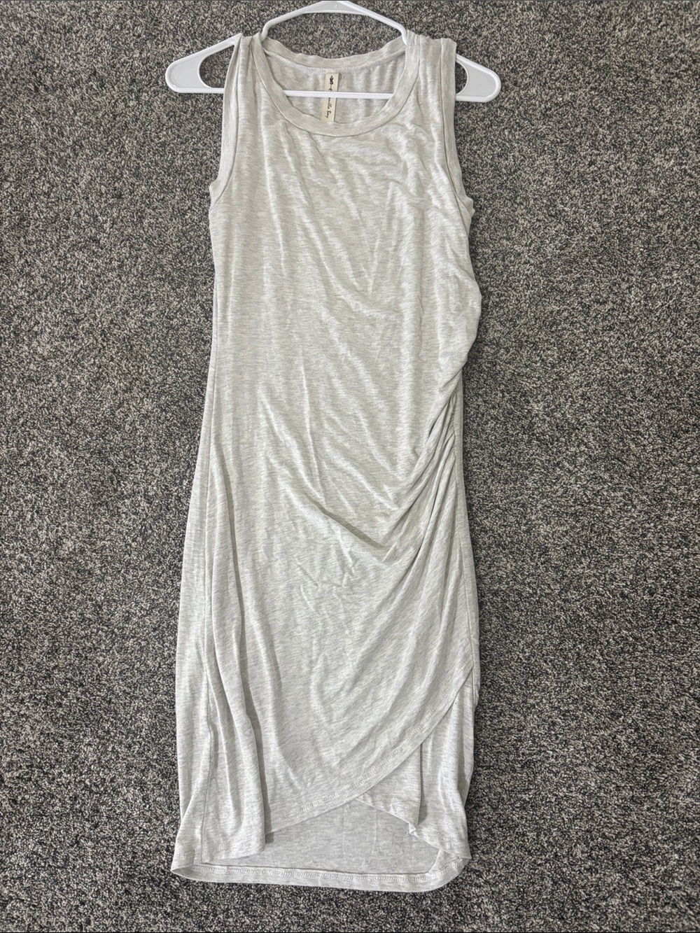 Light Gray Sleeveless Maternity Bodycon Dress